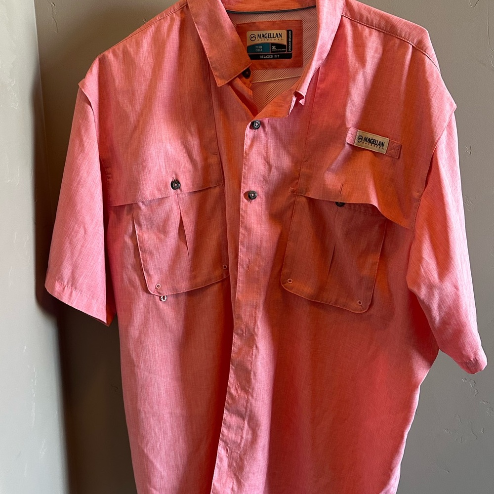 Magellan Outdoors Pink Casual Button Down Shirt